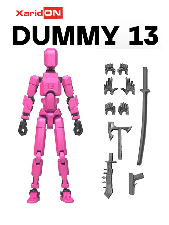 Фигурка-робот XaridON Dummy 13, подвижный конструктор с оружием, сменные руки, 12 цветов