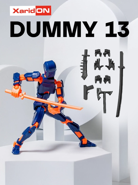 XaridON Dummy 13 robot-figura, harakatlanuvchi konstruktor, qurollar bilan, 12 xil rang