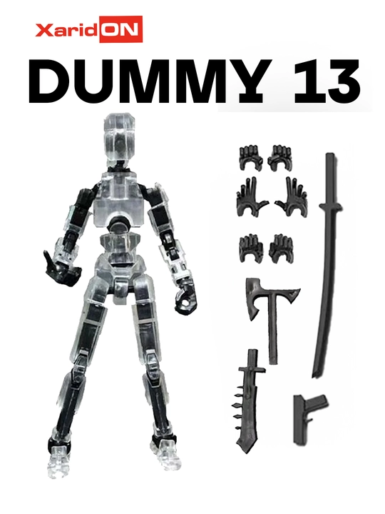 XaridON Dummy 13 robot-figura, harakatlanuvchi konstruktor, qurollar bilan, 12 xil rang