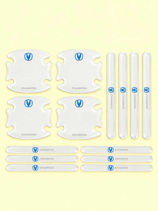 Avtomobil eshik tutqichlari uchun himoya nakladkalari, silikon, BYD,KIA,VW, logotipi bilan - 