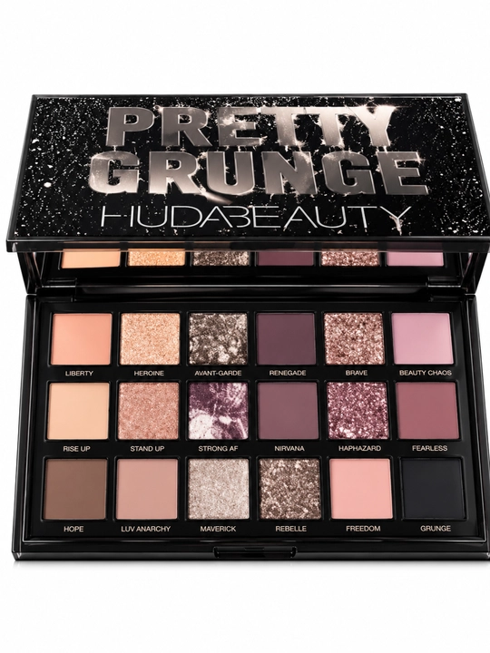 Палитра теней для век Pretty Grunge от Huda Beauty, матовые и блестящие цвета, для глаз
