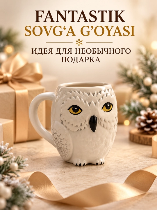 Garri Potter uslubidagi tematik krujka, sovg‘a uchun
