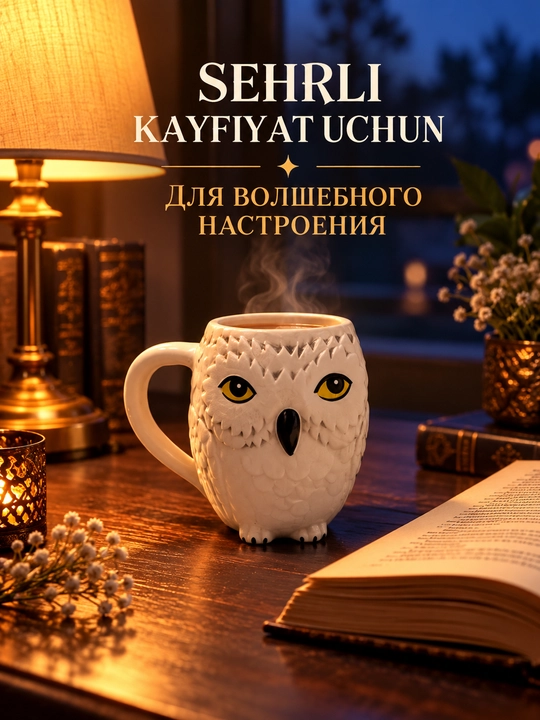 Garri Potter uslubidagi tematik krujka, sovg‘a uchun