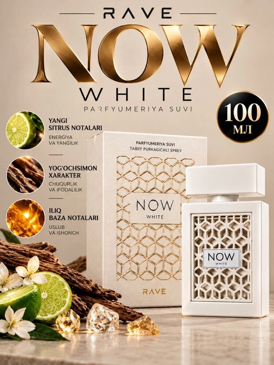 RAVE NOW — ayollar va erkaklar uchun 100 ml atir, xushbo‘y hidlar to‘plami