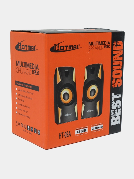 Колонки для компьютера, акустика 2.0, USB, 3.5 мм, Hotmai