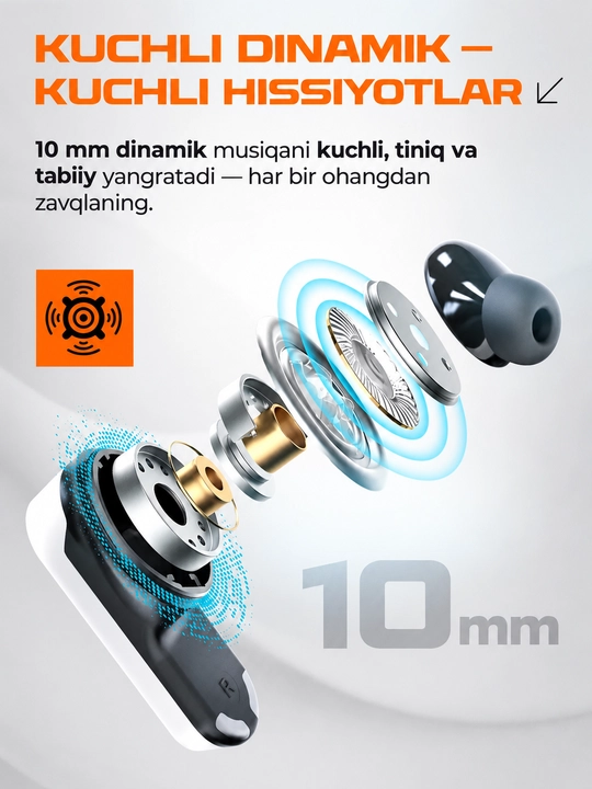 ShopLand Ultra simsiz premium quloqchinlar, ANC/ENC, o‘yin va musiqa uchun naushnik