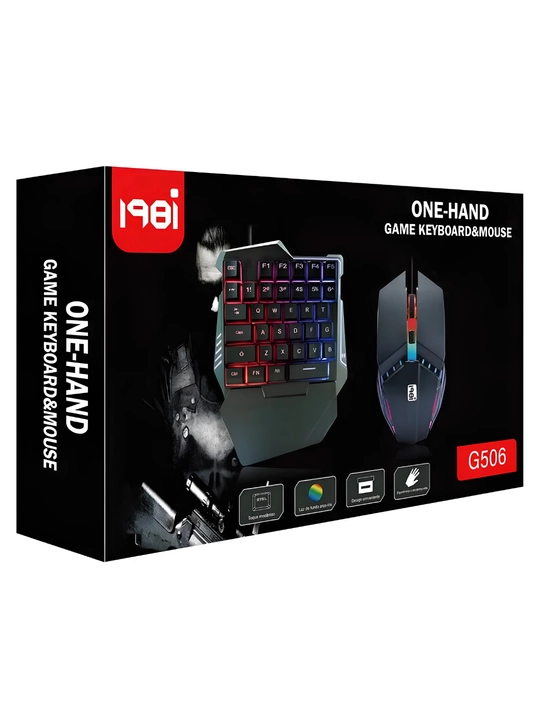 Игровая клавиатура и мышь G506, мини-клавиатура 35 клавиш с LED-подсветкой