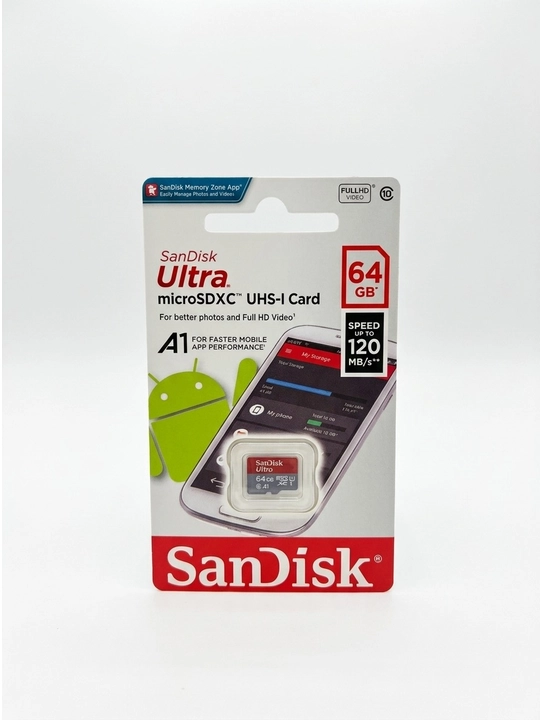 SanDisk Ultra microSDXC UHS-I xotira kartasi, A1, Class 10, 120 MB/s gacha