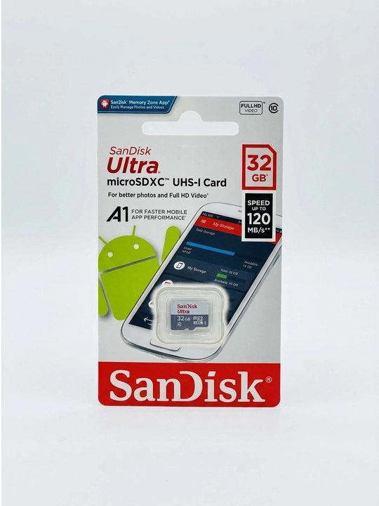 Карта памяти SanDisk Ultra microSDXC UHS-I, A1, Class 10, до 120 МБ/с