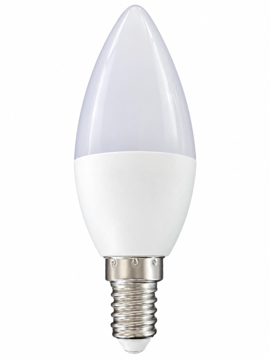 LED sham lampochkasi, 7 Vt, E14, sovuq oq va issiq sariq chiroq, 6500K
