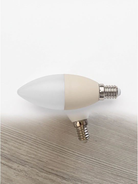 LED sham lampochkasi, 7 Vt, E14, sovuq oq va issiq sariq chiroq, 6500K