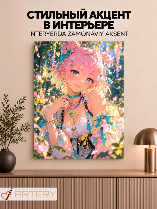 Devor uchun ARTERY rasmi, interyer uchun anime poster va panno