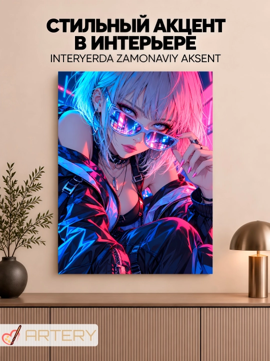 Devor uchun ARTERY rasmi, interyer uchun anime poster va panno