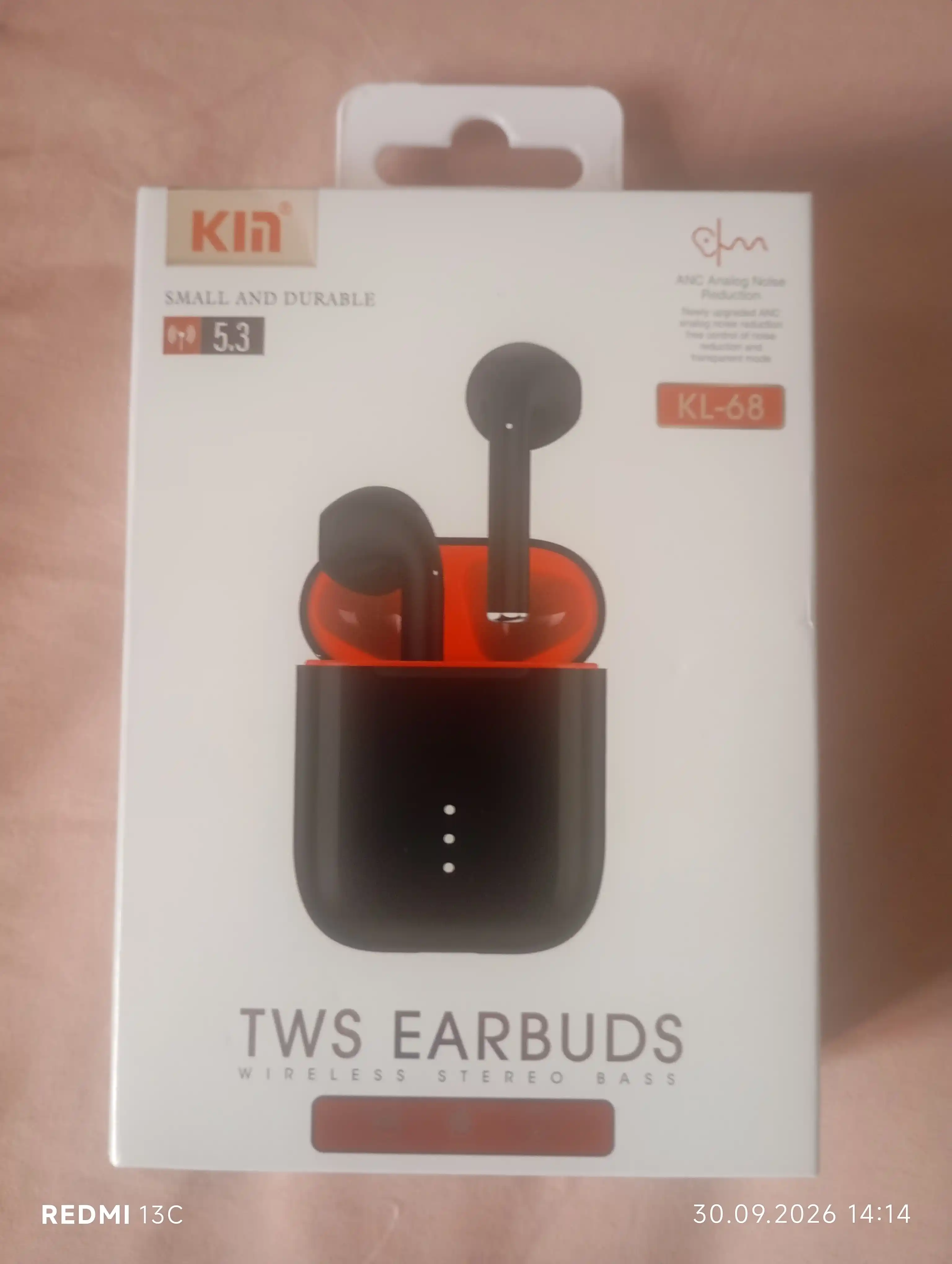 Simsiz quloqchin naushnik KIN KL68 TWS Bluetooth mikrofonli sensorli keysli