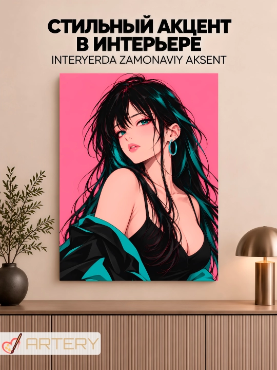Devor uchun ARTERY rasmi, interyer uchun anime poster va panno