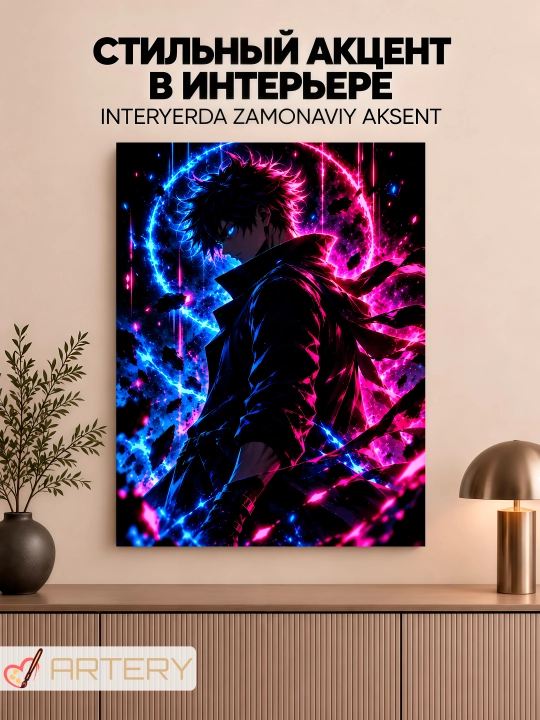 Devor uchun ARTERY rasmi, interyer uchun anime poster va panno