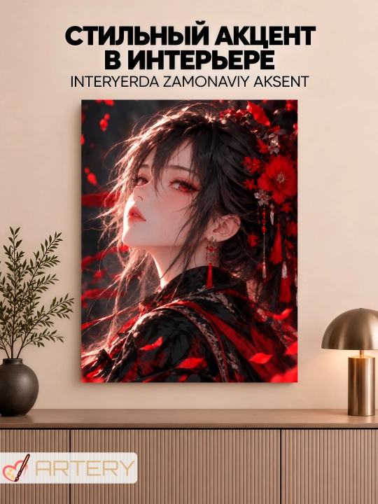 Devor uchun ARTERY rasmi, interyer uchun anime poster va panno