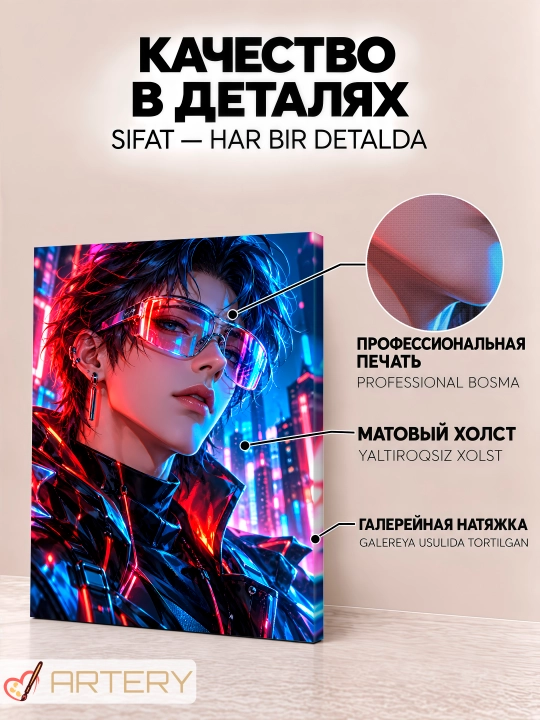 Devor uchun ARTERY rasmi, interyer uchun anime poster va panno