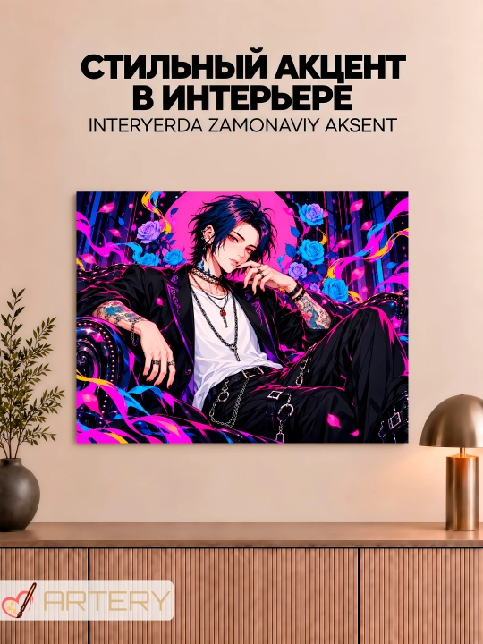 Devor uchun ARTERY rasmi, interyer uchun anime poster va panno