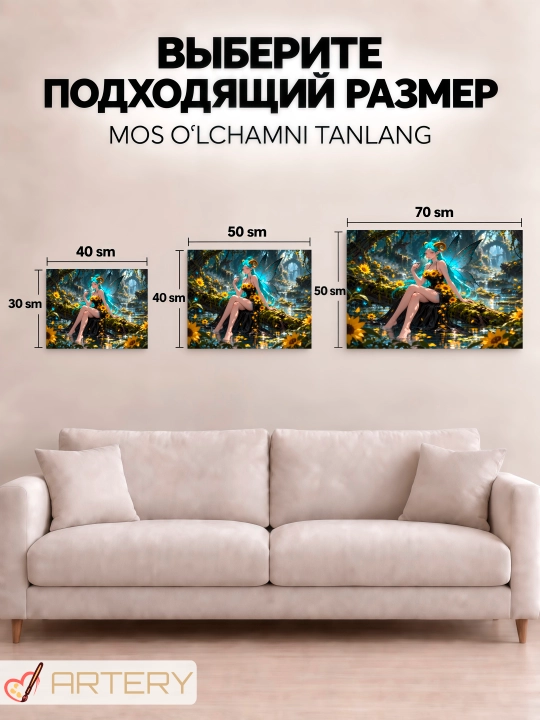 Devor uchun ARTERY rasmi, interyer uchun anime poster va panno