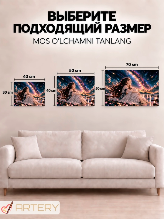Devor uchun ARTERY rasmi, interyer uchun anime poster va panno