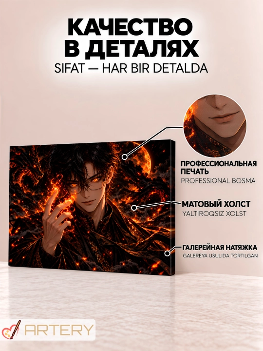 Devor uchun ARTERY rasmi, interyer uchun anime poster va panno