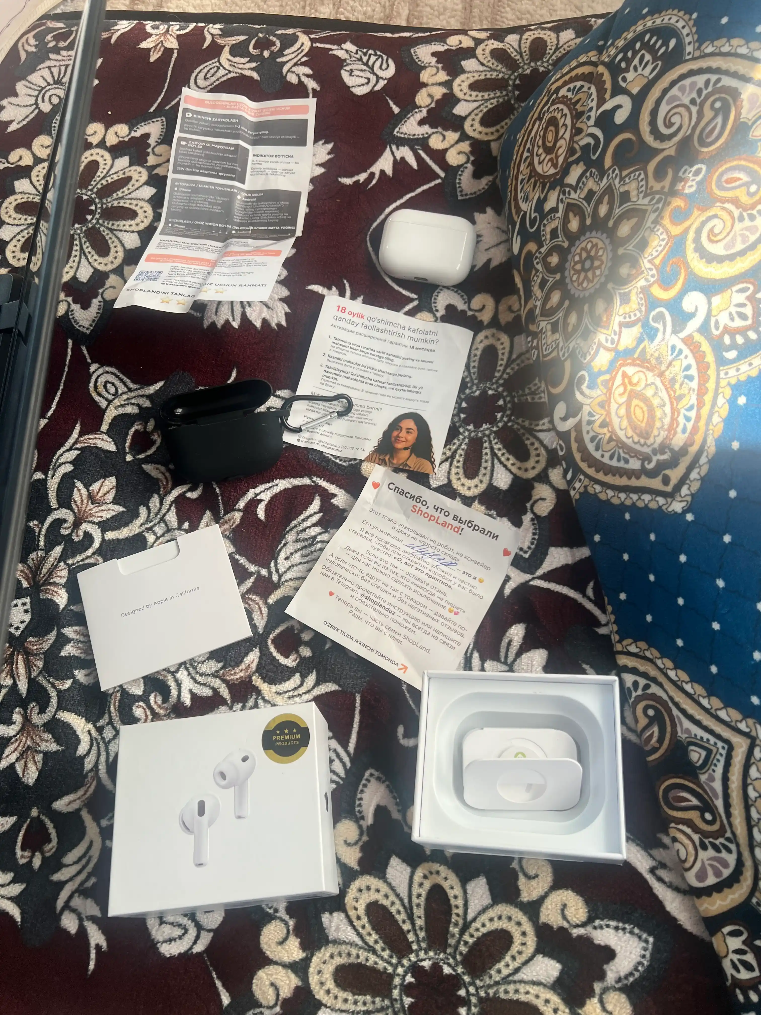 Simsiz quloqchinlar Pods Pro 3 ANC Premium, iPhone va Android uchun naushnik (4ta sovg'a)