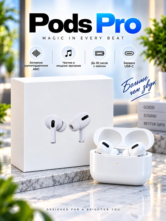 Yuqori sifatli Pods ANC — iPhone va Android uchun mos simsiz quloqchinlar