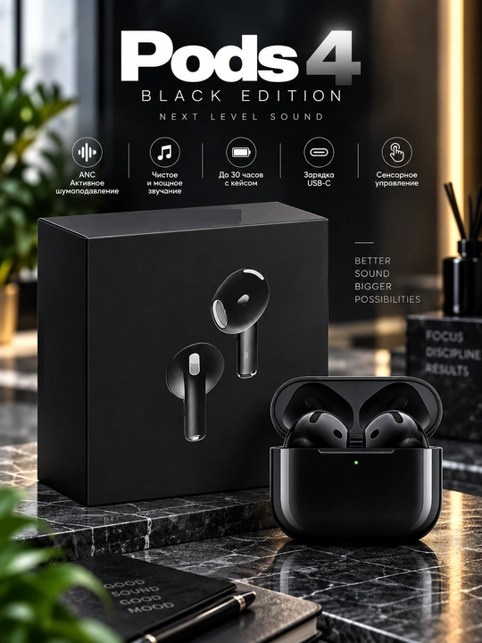 Yuqori sifatli Pods ANC — iPhone va Android uchun simsiz quloqchinlar