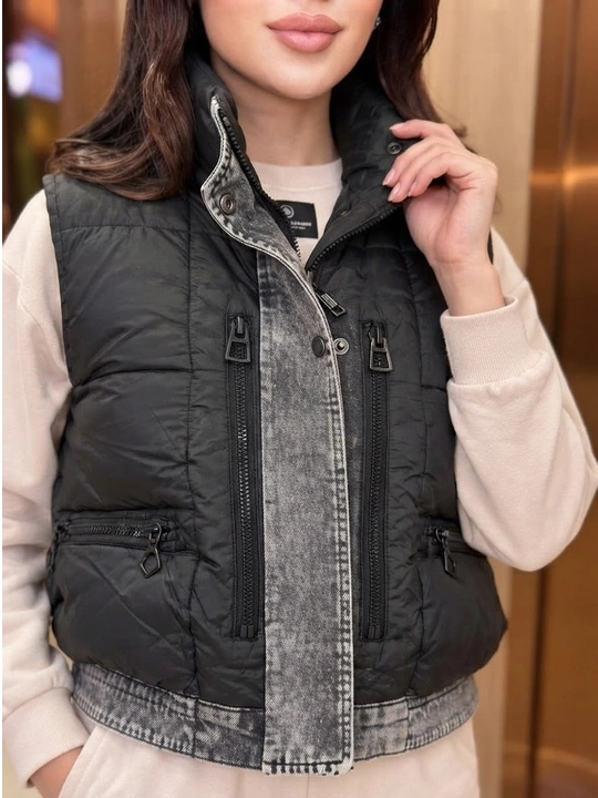 Ayollar kurtkasi, yengsiz, kundalik kiyish uchun mo‘ljallangan, o‘lchamlari M, L, XL