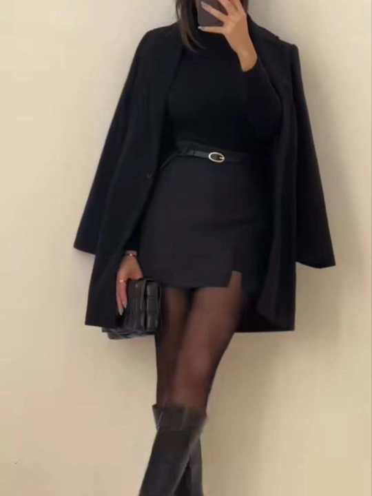 Asimmetrik mini yubka-shorts