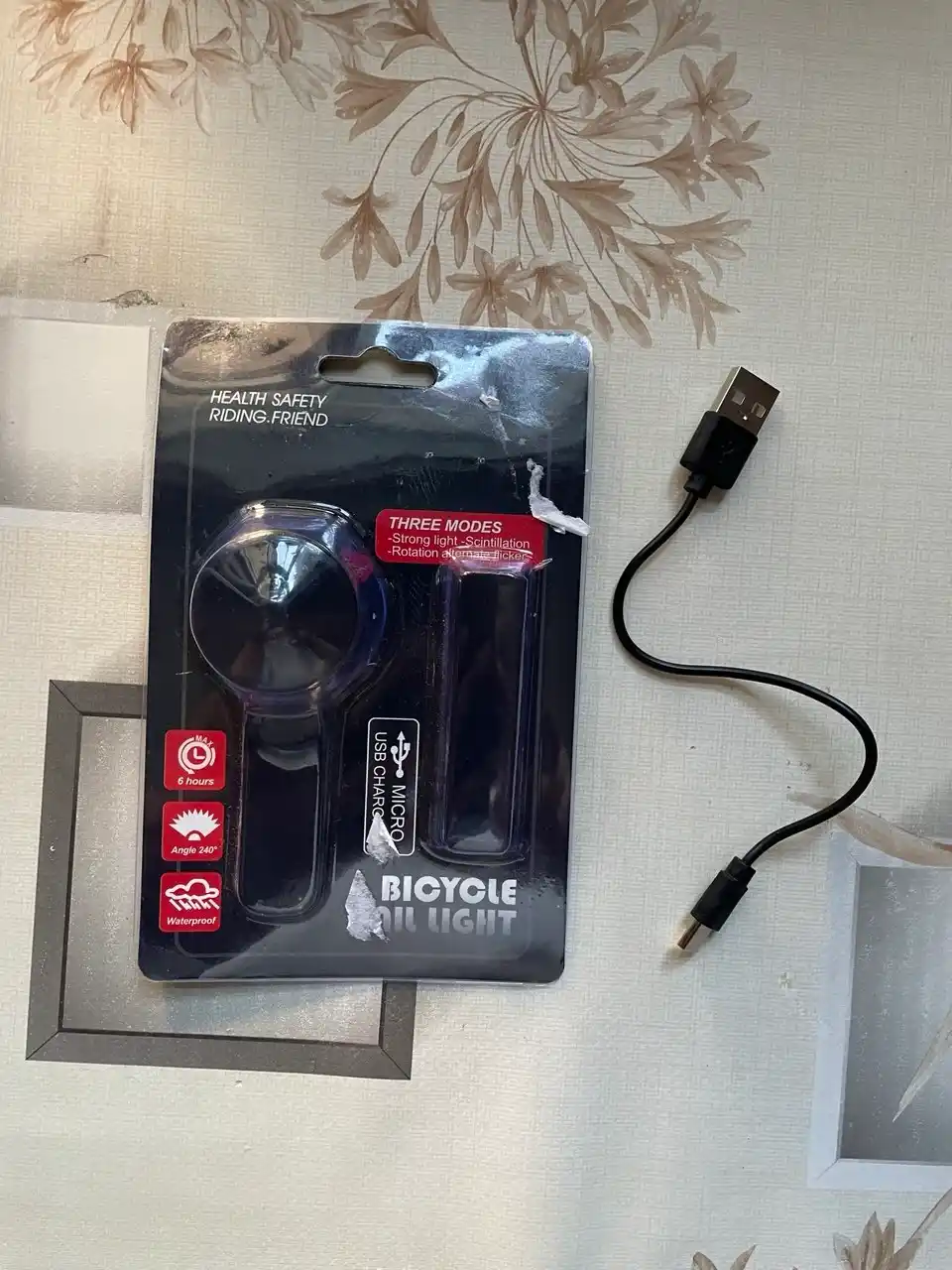 Velosiped orqa chirog‘i USB (3 rejim, 240°)