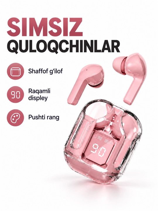 LEDdispleyvaTypeCquvvatlashqutisibilanjihozlangansimsizTWSAIBT Bluetooth 5.3 quloqchinlari