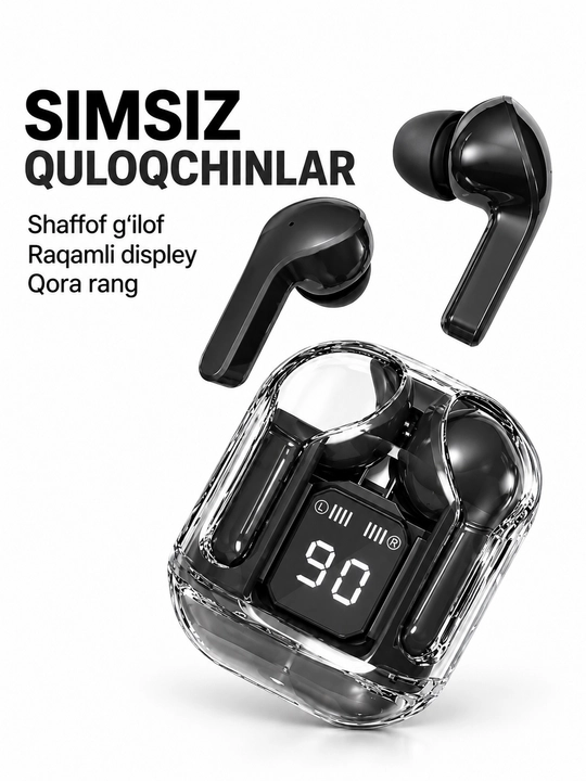 LEDdispleyvaTypeCquvvatlashqutisibilanjihozlangansimsizTWSAIBT Bluetooth 5.3 quloqchinlari