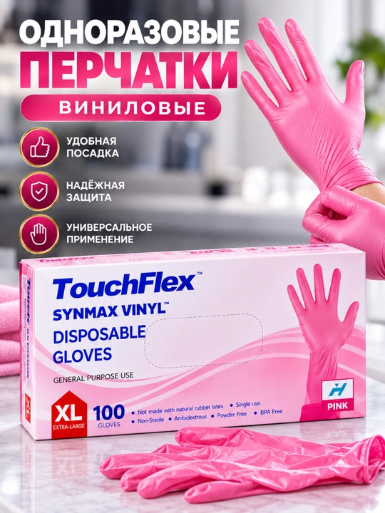 Bir martalik nitril qo‘lqoplar, tibbiy, 100 dona - 