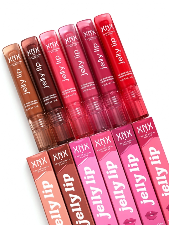 Блеск для губ XNX Jelly Lip глянцевый, увлажняющий, с эффектом объема, 6 оттенков
