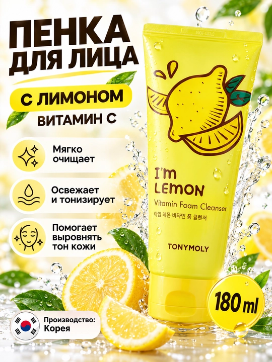 Yuz uchun ko'pik Tony Moly, 180 ml - 