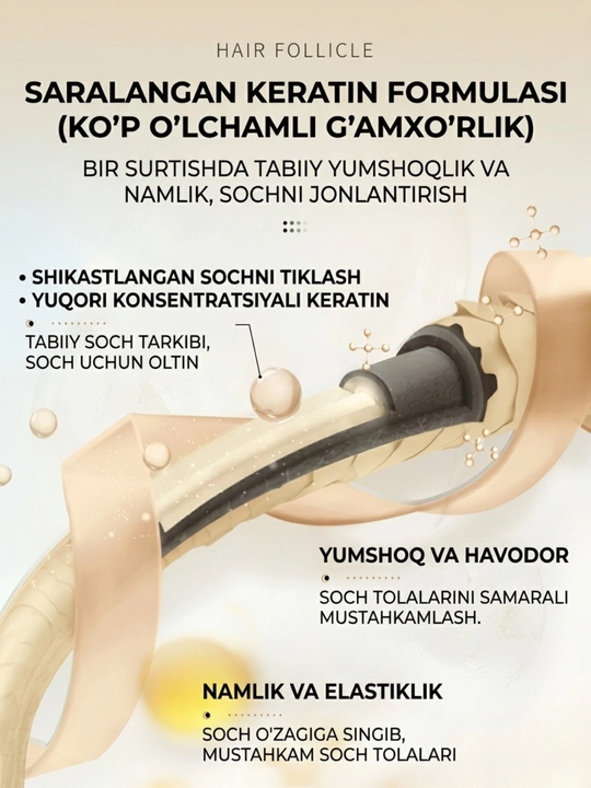 CIVIER’D namlovchi, hajm beruvchi va oziqlantiruvchi shampun, 800 ml