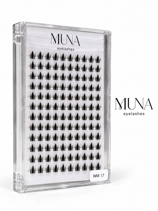 WM17 kiprik puchogi, 6 qator 10 mm + 6 qator 12 mm, MUNA eyelashes