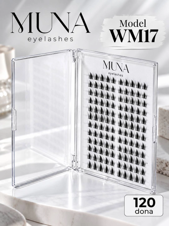 WM17 kiprik puchogi, 6 qator 10 mm + 6 qator 12 mm, MUNA eyelashes