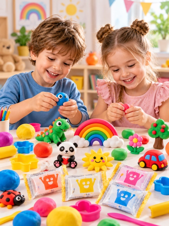 Набор для детской лепки GENIO KIDS-ART Тесто-пластилин,цвета в ассортименте