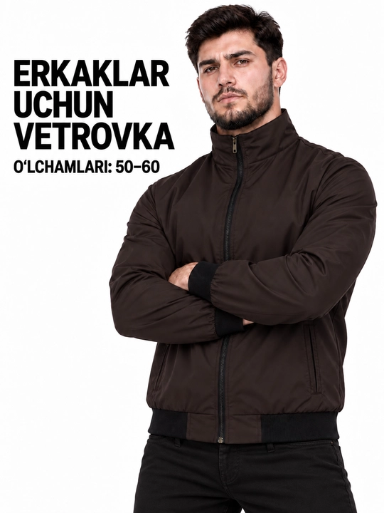 Erkaklar vetrovkasi — kuz va bahor uchun yengil kurtka, shamoldan himoya, zamonaviy dizayn