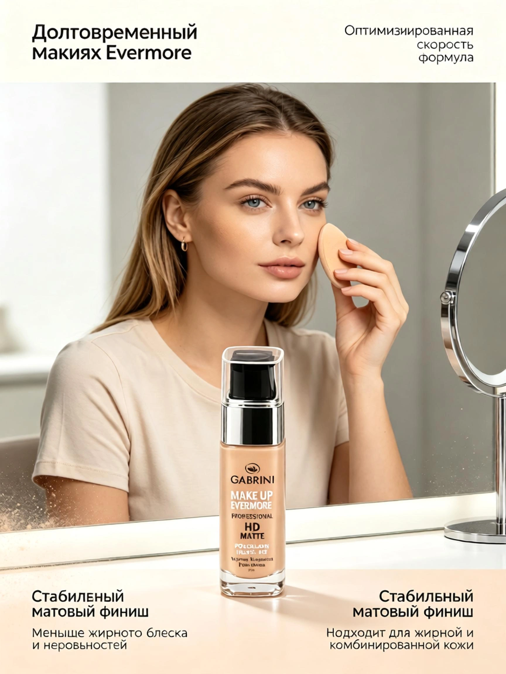 HD Matte tonal krem, 30 ml, mat tus