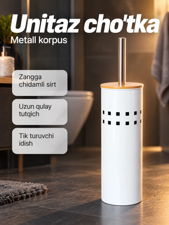 Unitaz uchun cho'tka, devorga o'rnatilgan, silikon - 