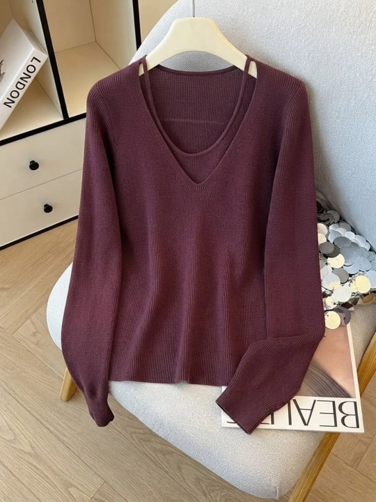 Koreys uslubidagi ayollar sviteri, kuzgi, bahorgi, qishki