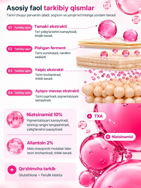 Medicube TXA Niacinamide 15 PDRN Pink — осветляющая сыворотка для лица, 30 мл