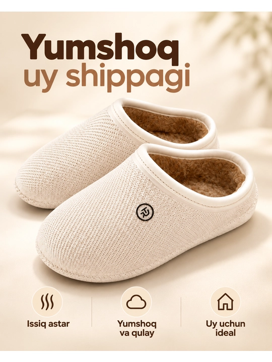 Ayollar uchun yumshoq uy shippaklari, issiq va qulay, turli model va ranglarda