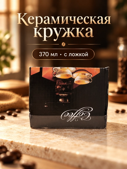 Keramik krujka, bokal, 400 ml, qahva va choy uchun