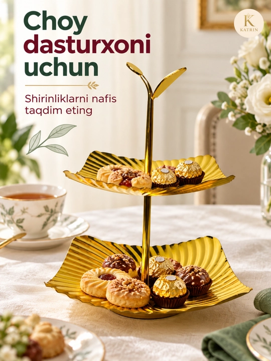 Meva savati, metall meva idishi, fruktovnitsa, oshxona uchun vaza, 1 va 2 qavatli modellar