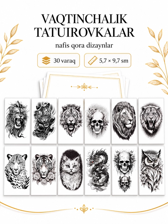Временные татуировки для тела, переводные, тату-наклейки на кожу, праздника и фотосессии - 